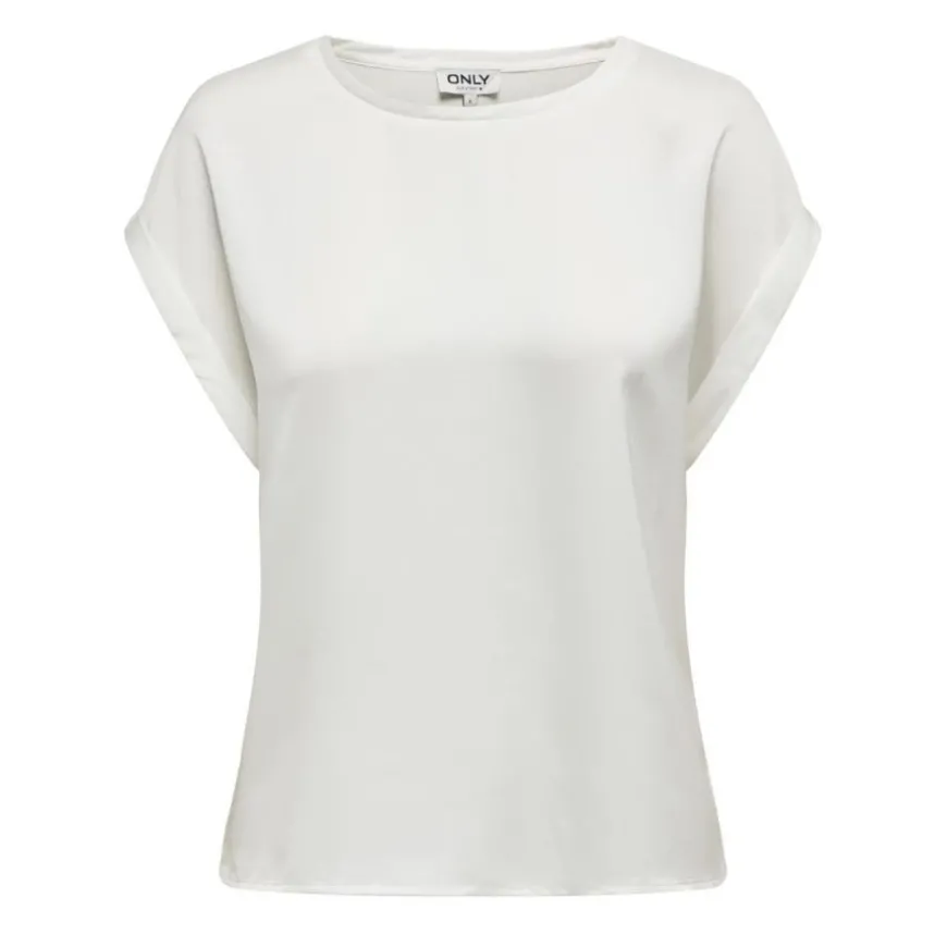 Camisetas manga corta Only Onllieke S S Satin Mix Top Wvn Noos