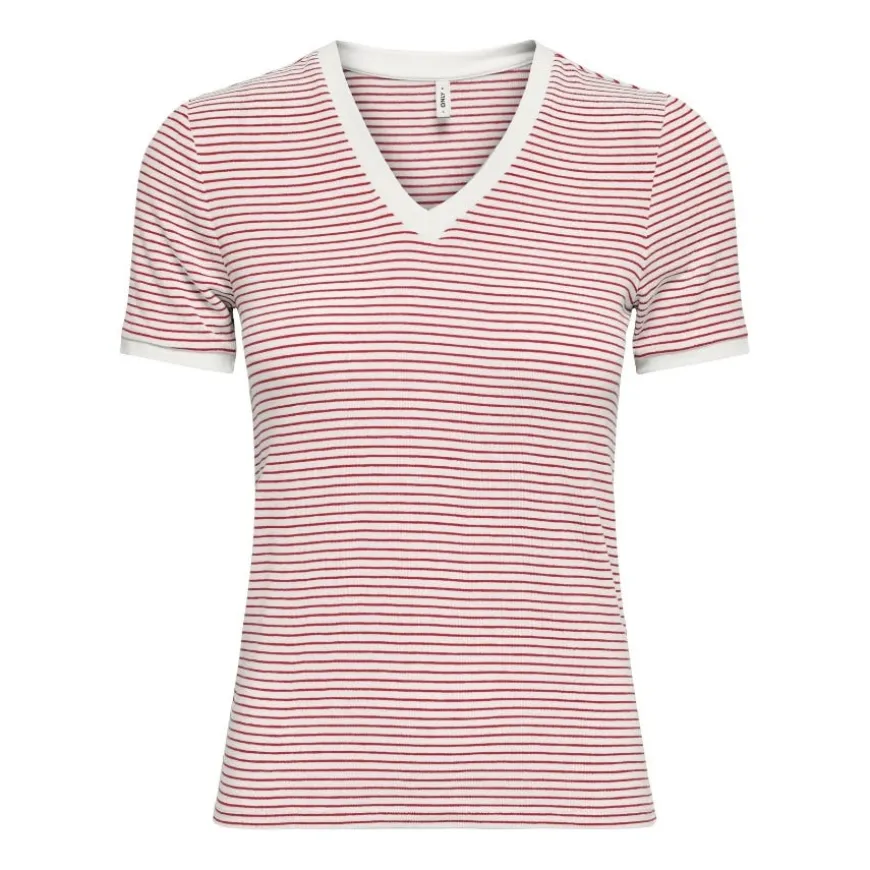 Camisetas manga corta Only Onltine S S V-Neck Reg Top Jrs