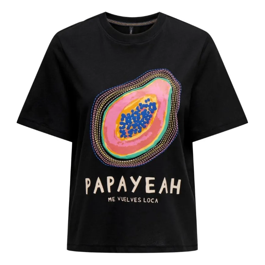 Camisetas manga corta Only Onlblinis Life S S Fruit Top Box Jrs