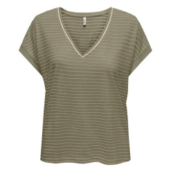 Camisetas manga corta Only Onlkarla S S V-Neck Glitter Top Jrs