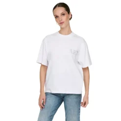 Camisetas manga corta Only Onlriri S S Rhinestone Top Box Jrs