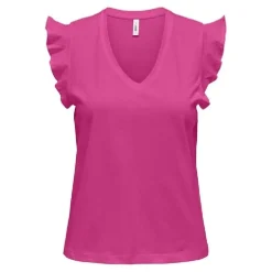Camisetas manga corta Only Onlmay Life S S Frill V-Neck Top Box Jrs