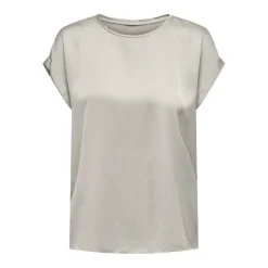 Camisetas manga corta Only Onllieke S S Satin Mix Top Wvn Noos