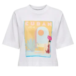 Camisetas manga corta Only Promotees Onlvega Life S S Vibe Top Box Pri Jrs