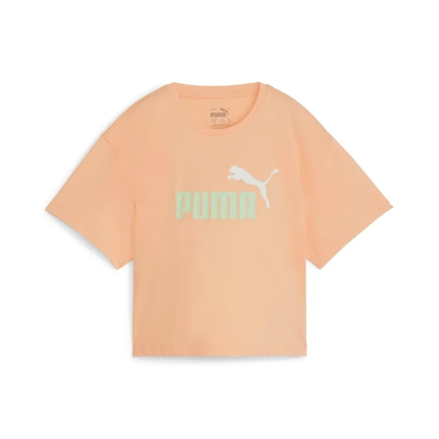 Camisetas manga corta Puma SMU Girls Logo Cropped Tee