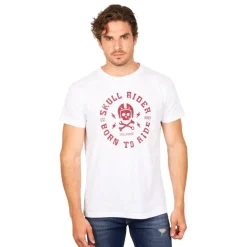 Camisetas manga corta Skull rider Born to ride t-shirt