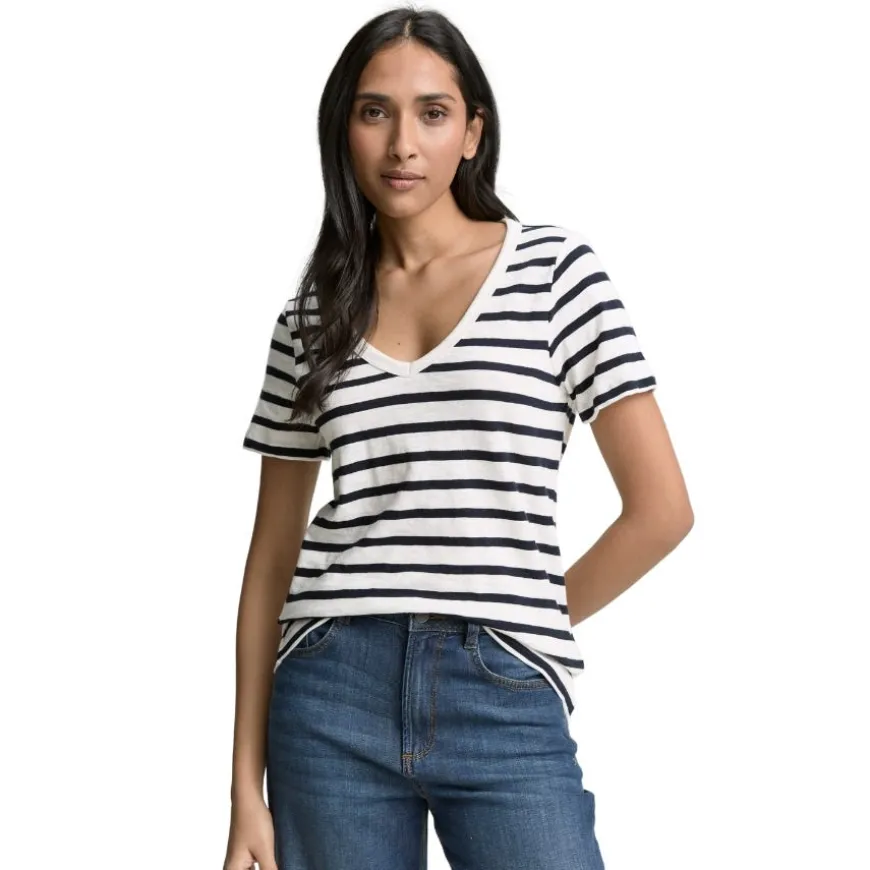 Camisetas manga corta Tom tailor T-Shirt V-Neck Slub