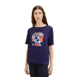 Camisetas manga corta Tom tailor T-Shirt Fabric M, Atlantic Ocean Blue, L