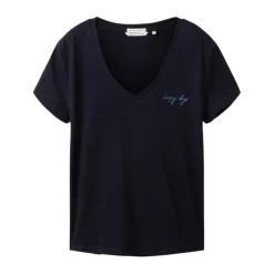 Camisetas manga corta Tom tailor V-Neck T-Shirt W. Embro
