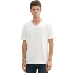 Camisetas manga corta Tom tailor T-shirt with a V-neckline in a twin pack