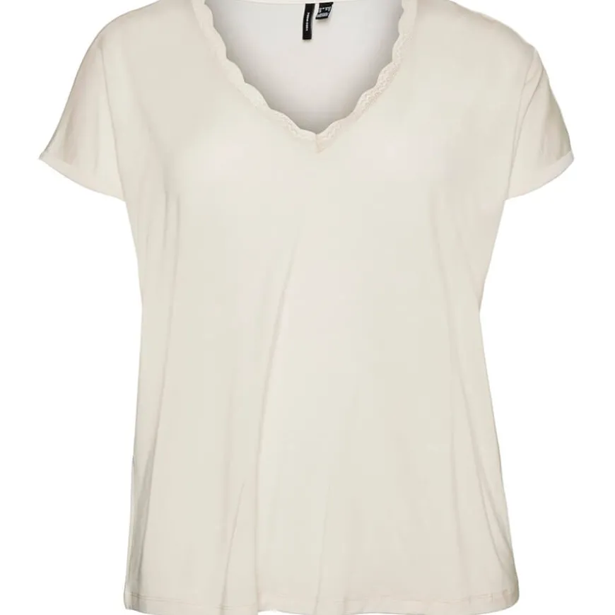 Camisetas manga corta Vero moda curve Vmplis Ss V-Neck T-Shirt - S Curve Ga