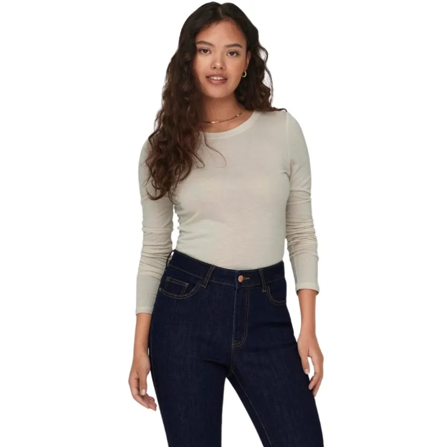 Camisetas manga larga Jdy Jdysuma Woolblend Ls O Neck Top Jrs Noos