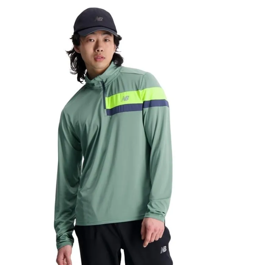 Camisetas manga larga New balance Accelerate Half Zip