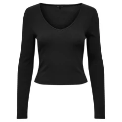 Camisetas manga larga Only Onlkaya L S V-Neck Short Top Jrs Noos