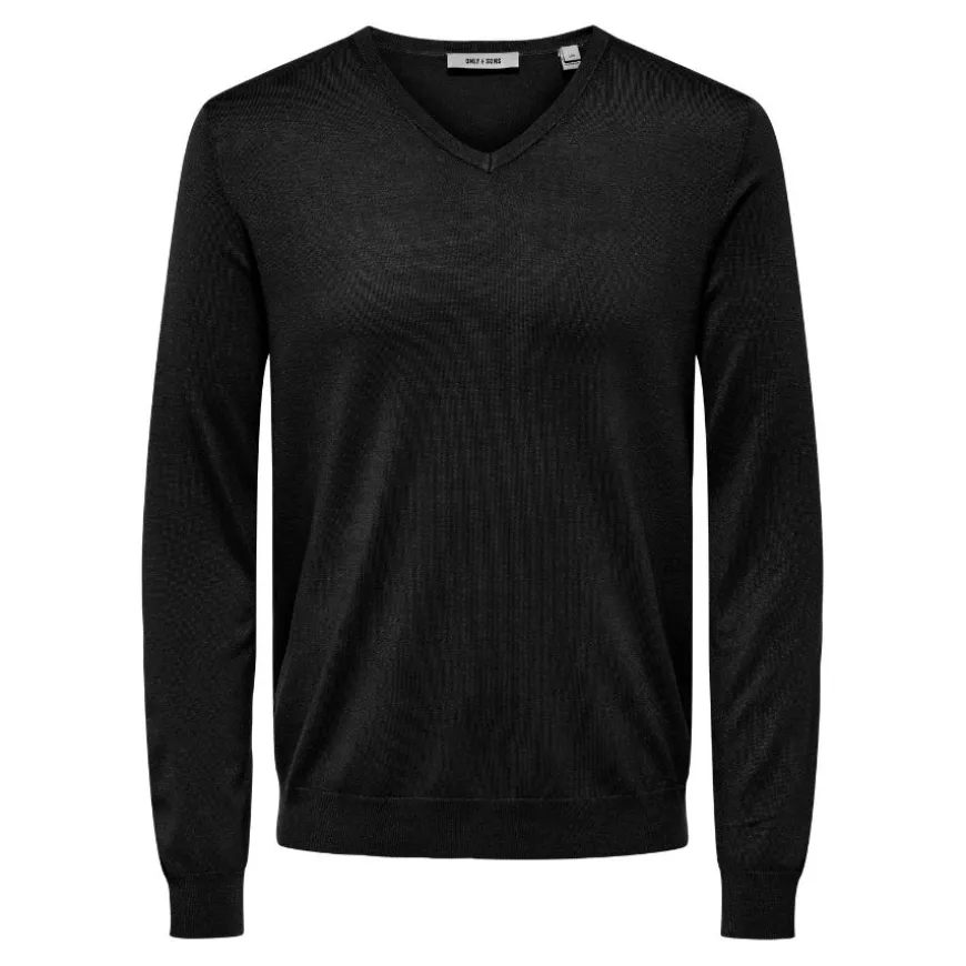 Camisetas manga larga Only & sons Onswyler Life Reg 14 Ls V-Neck Knit
