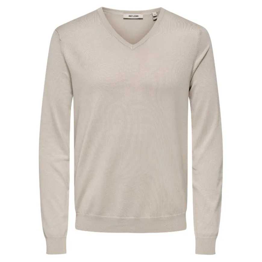 Camisetas manga larga Only & sons Onswyler Life Reg 14 Ls V-Neck Knit