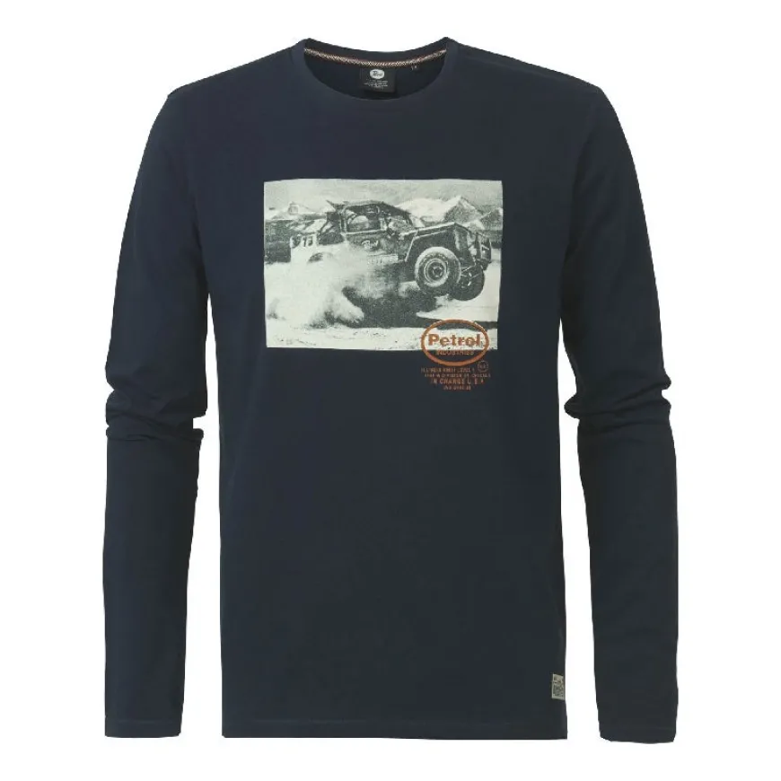 Camisetas manga larga Petrol Men T-Shirt LS Round Neck
