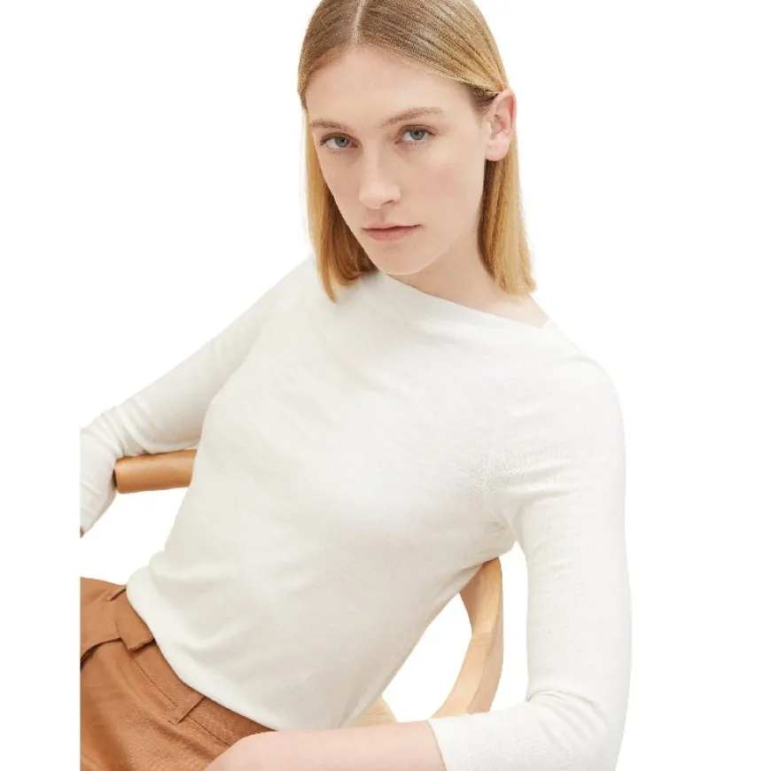 Camisetas manga larga Tom tailor Tshirt Basic Slub