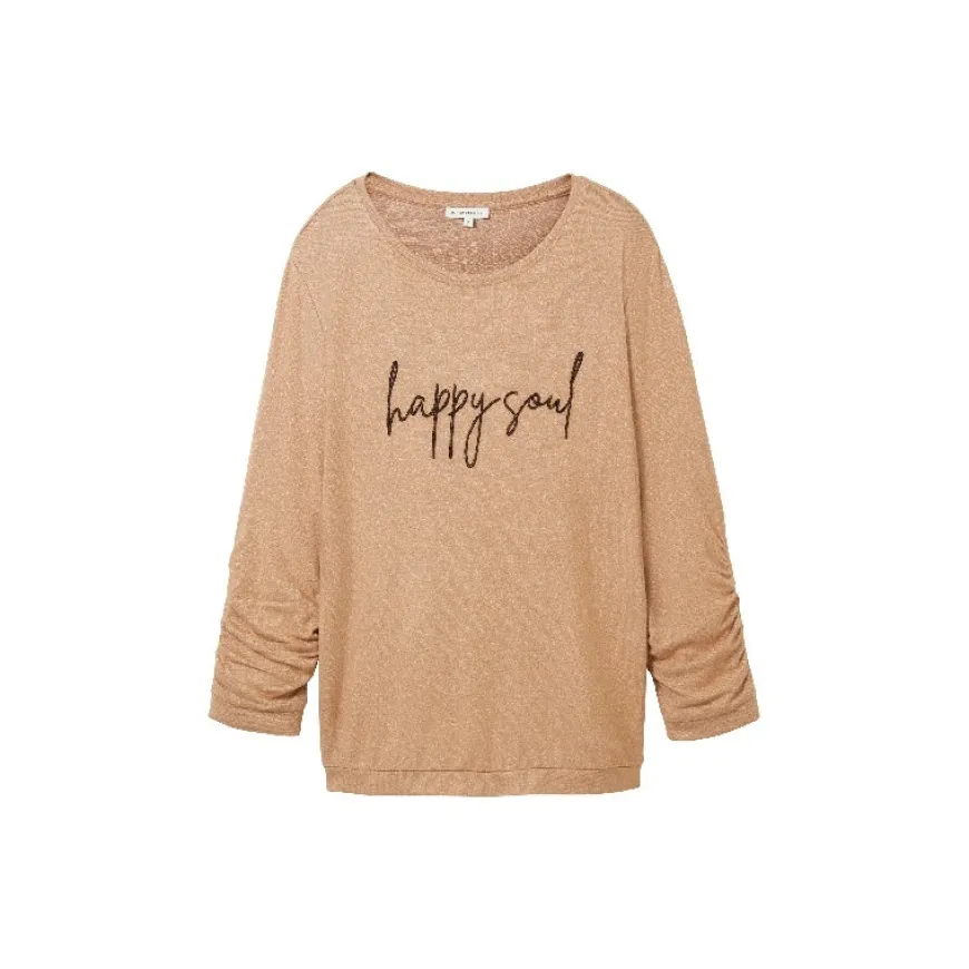 Camisetas manga larga Tom tailor T-Shirt Cosy Wording