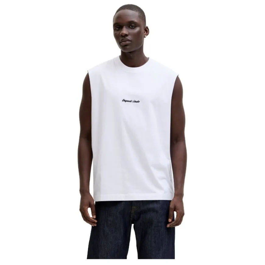 Camisetas sin mangas Jack & jones Jornorrebro Emb Tee Sl Crew Neck Ln
