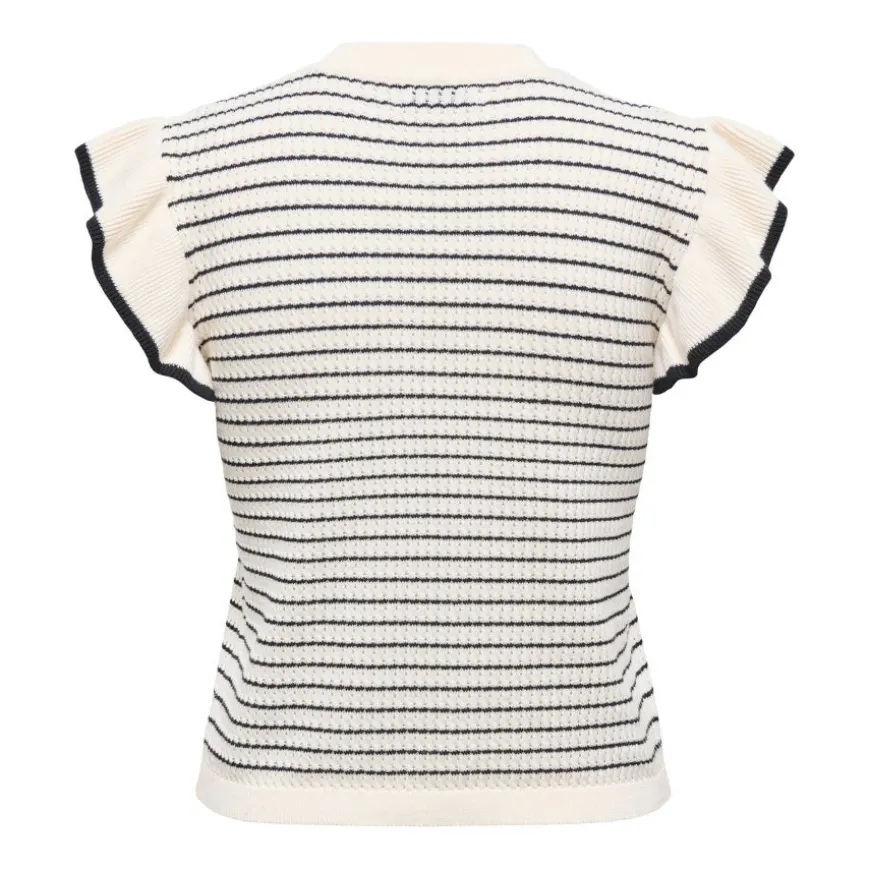 Camisetas sin mangas Jdy Jdycarice S L Frill Pullover Knt Noos