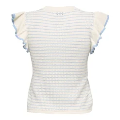 Camisetas sin mangas Jdy Jdycarice S L Frill Pullover Knt Noos