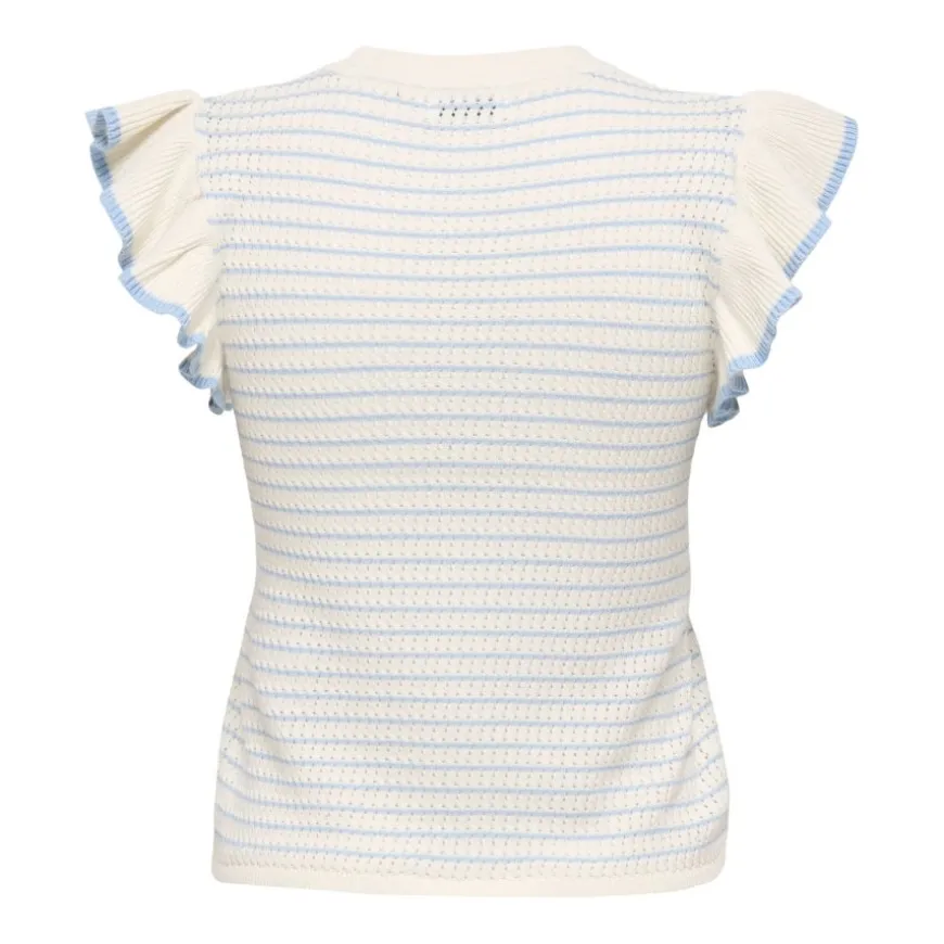 Camisetas sin mangas Jdy Jdycarice S L Frill Pullover Knt Noos