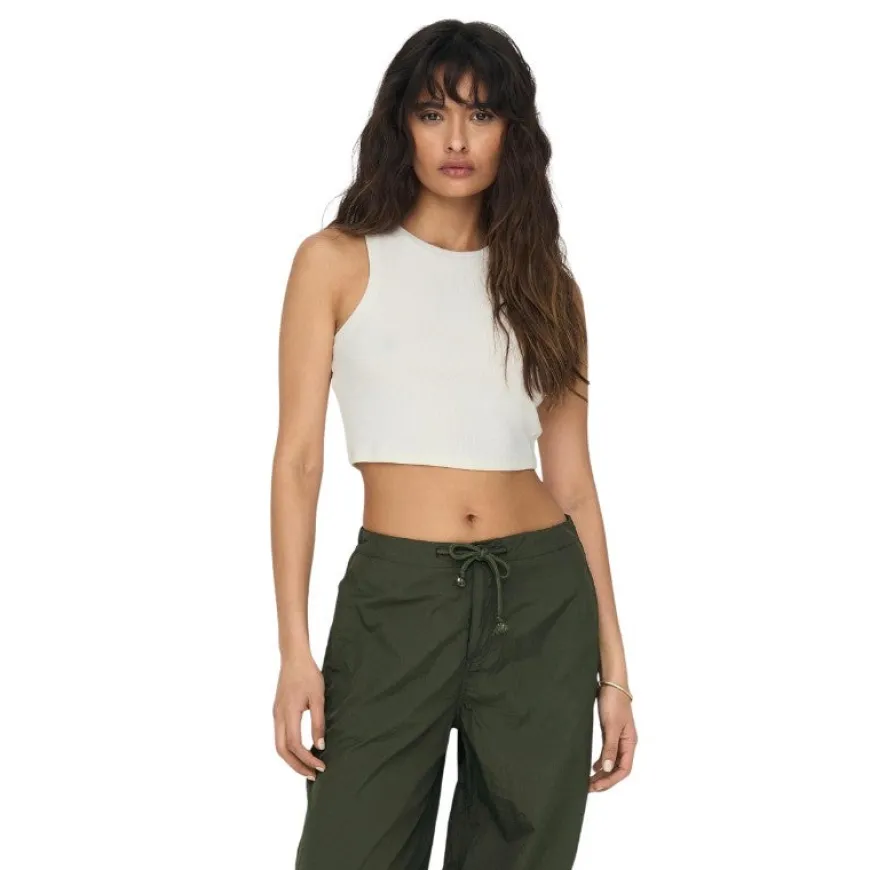 Camisetas sin mangas Only Onlvilma S L Cropped Tank Top Jrs Noos