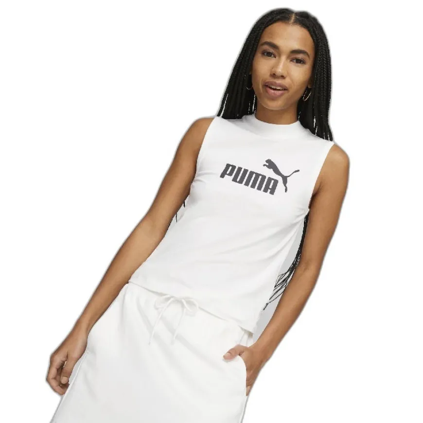 Camisetas sin mangas Puma ESS Slim Logo Tank,PUMA White,USL