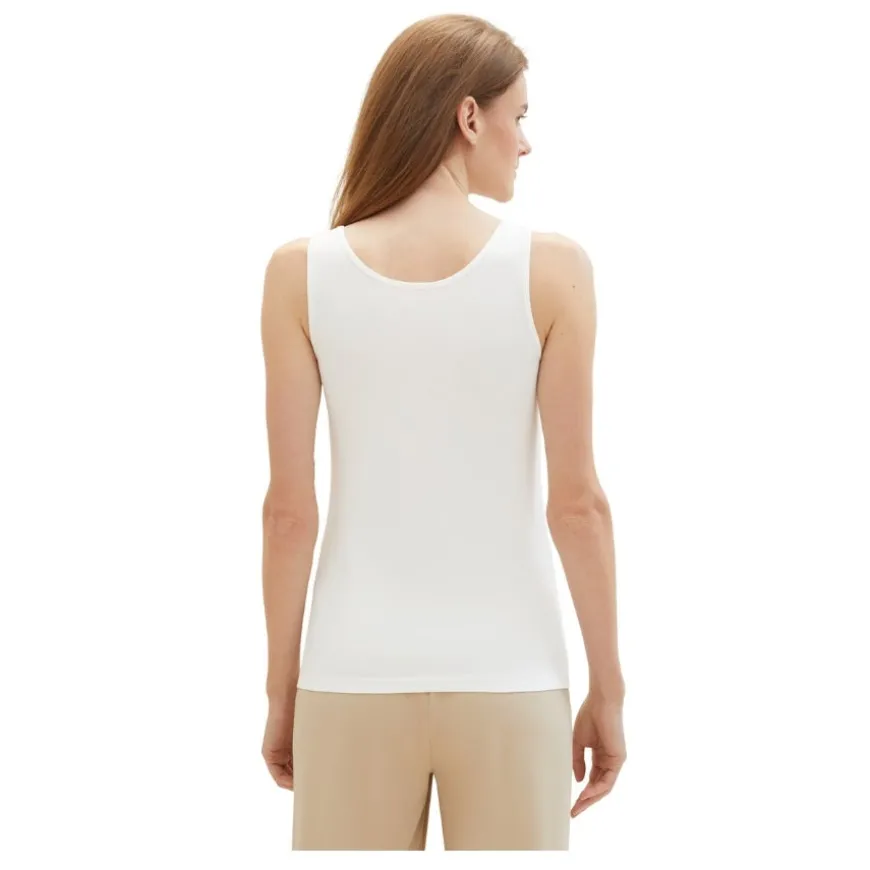 Camisetas sin mangas Tom tailor T-Shirt Top Wide Crew