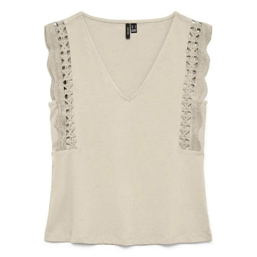 Camisetas sin mangas Vero moda Vmgabby Sl V-Neck Top Jrs Ga