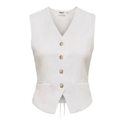 Chalecos Only Onlita S L Linen Look Waistcoat Tlr