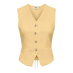 Chalecos Only Onlita S L Linen Look Waistcoat Tlr