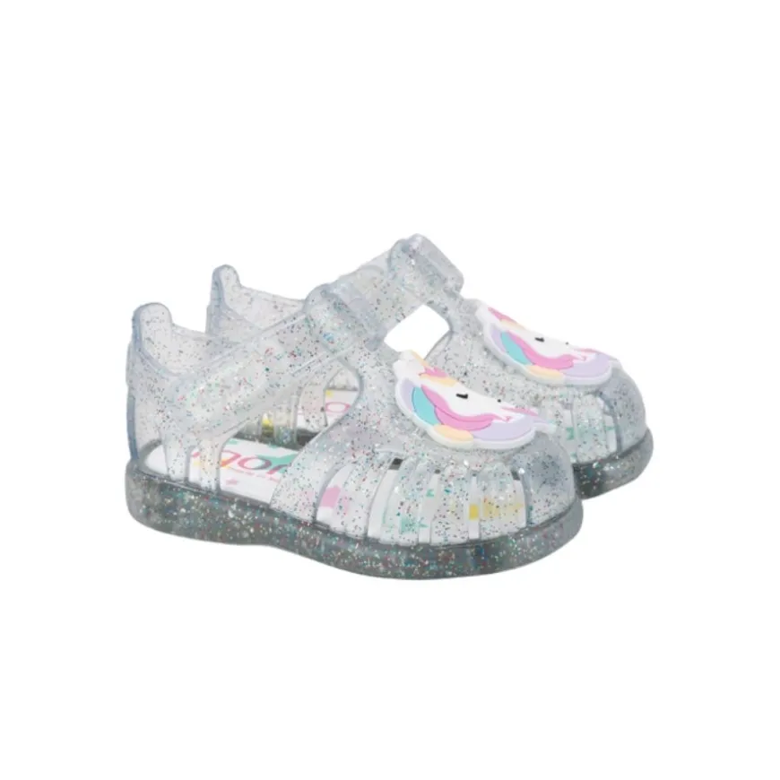Chanclas Igor TOBBY UNICORNIO TR.TRANSP. MULTI GLITTER