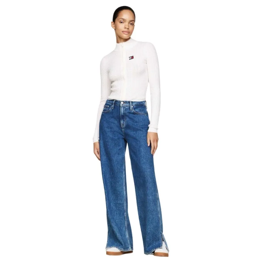 Chaquetas Tommy jeans TJW Zip-Thru Cable Cardigan