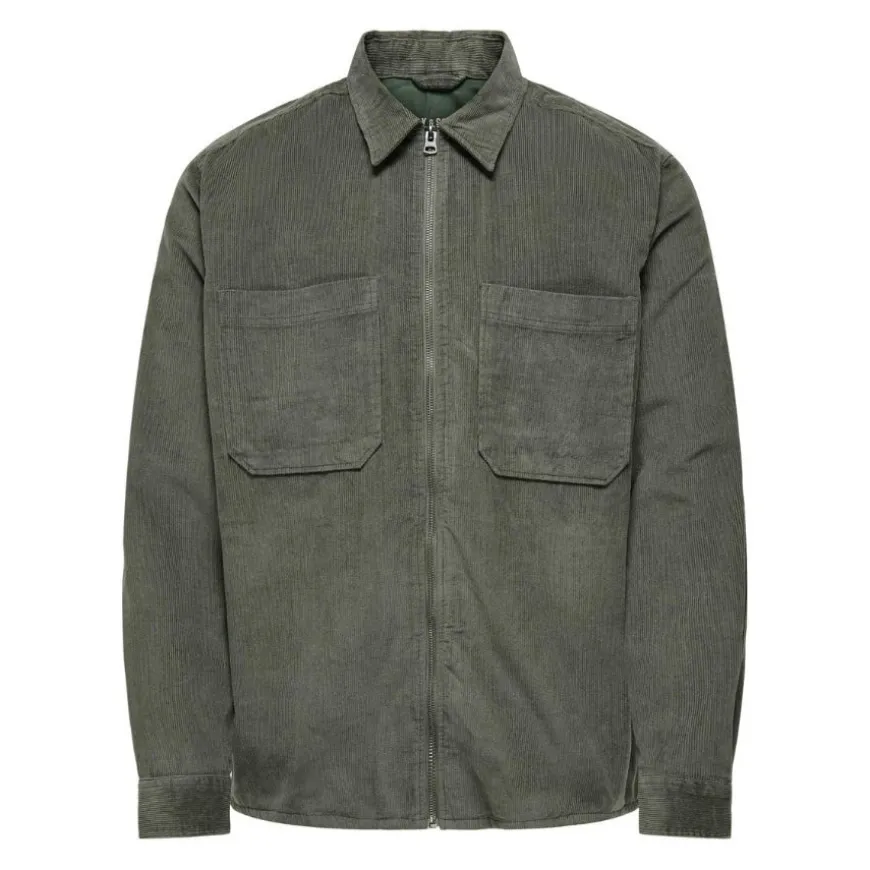Chaquetas Only & sons Onsalp 14W Rlx 2Pkt Washd Cord Ls Zip