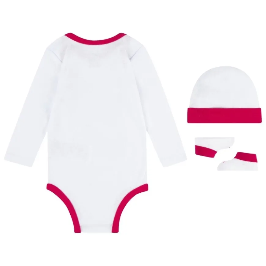 Conjuntos Nike kids Futura Logo Ls Hat Bodysuit Bootie 3Pc