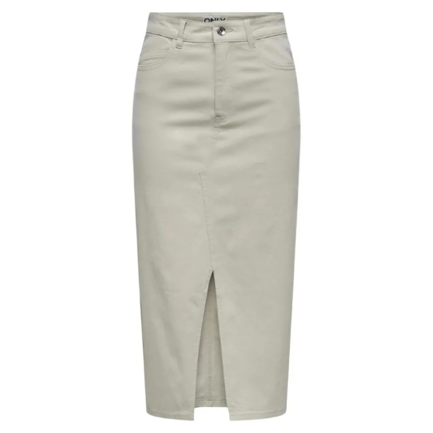 Faldas Only Onllola Hw Long Slit Skirt Cc Pnt