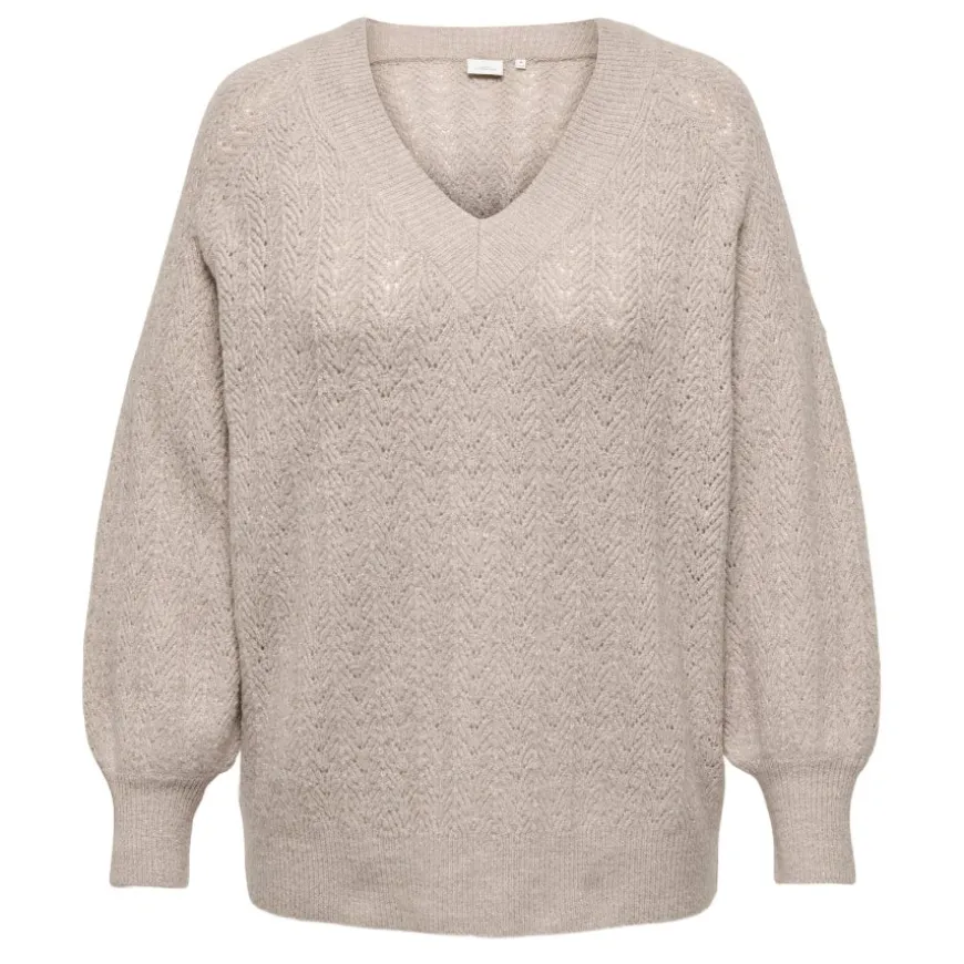 Jerseys Carmakoma Carlucilla Ls Glitter V-Neck Knt