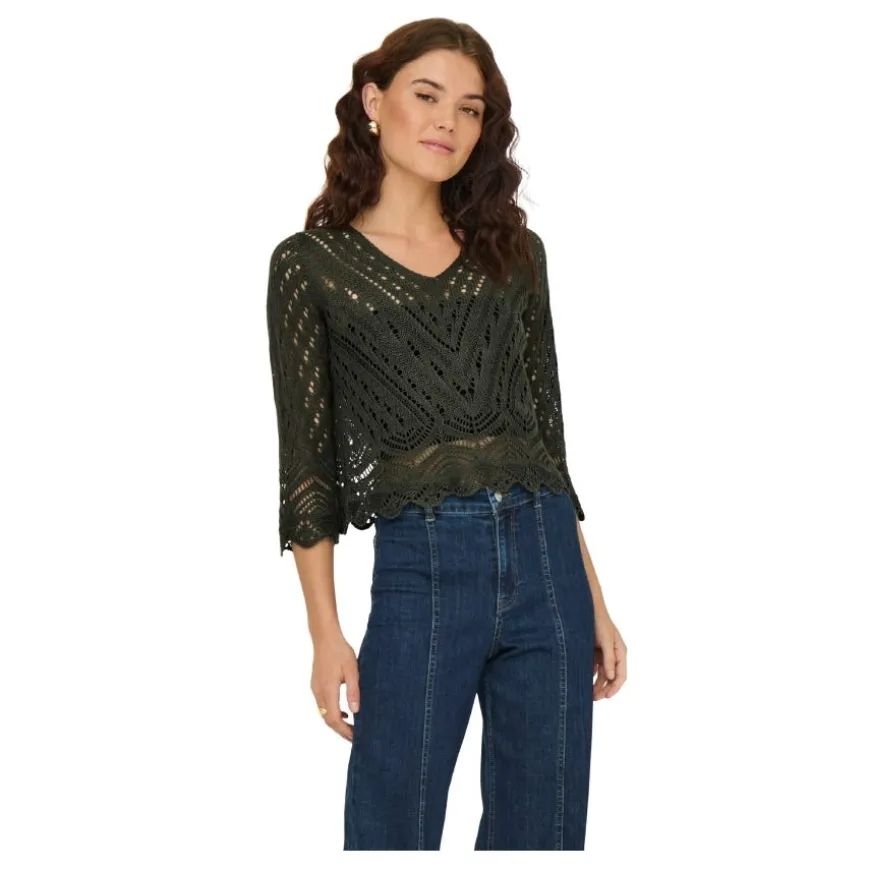 Jerseys Jdy Jdynew Sun 3 4 Cropped Pullover Knt Noos