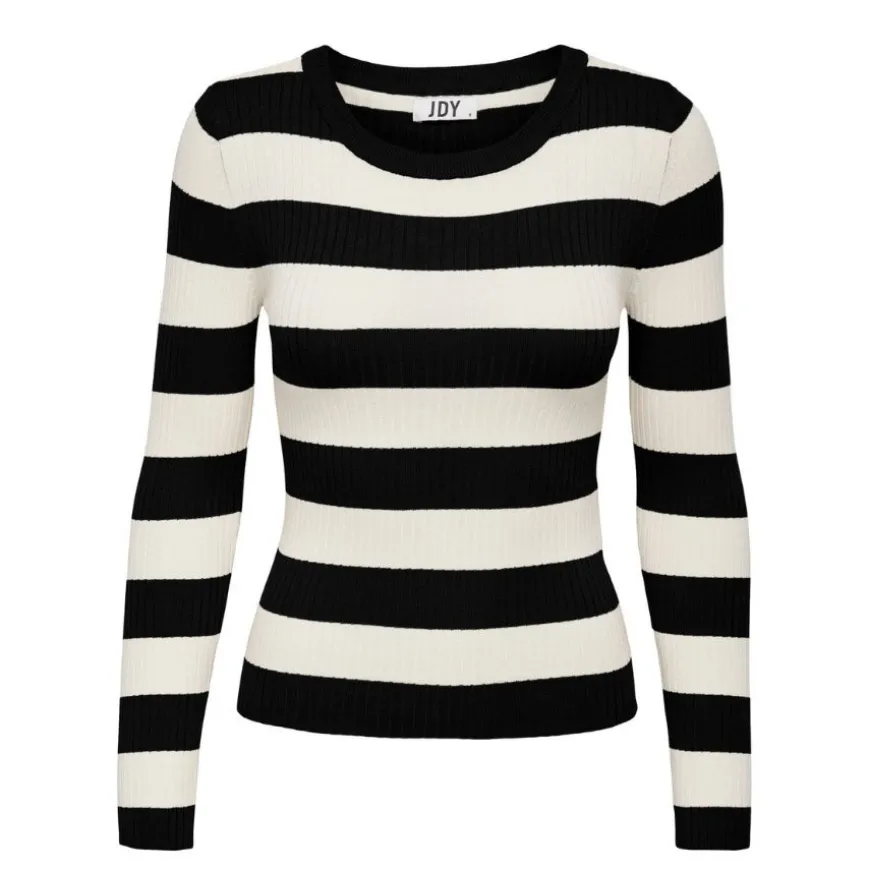 Jerseys Jdy Jdyplum L S O-Neck Stripe Pullover Knt