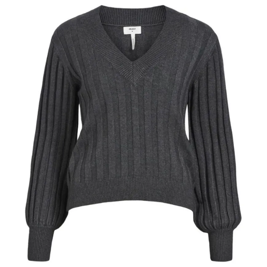 Jerseys Object Objalice L S V-Neck Knit Pullover Noos