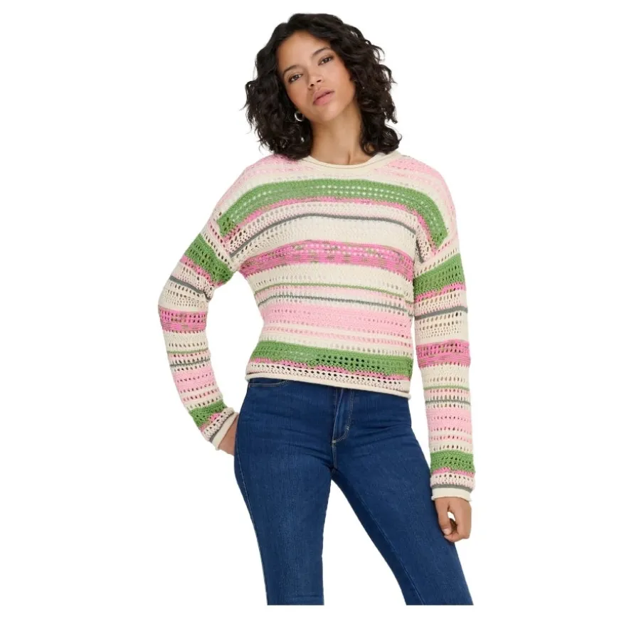 Jerseys Only Onlamelie Ls Structure Multi O-Neck Knt