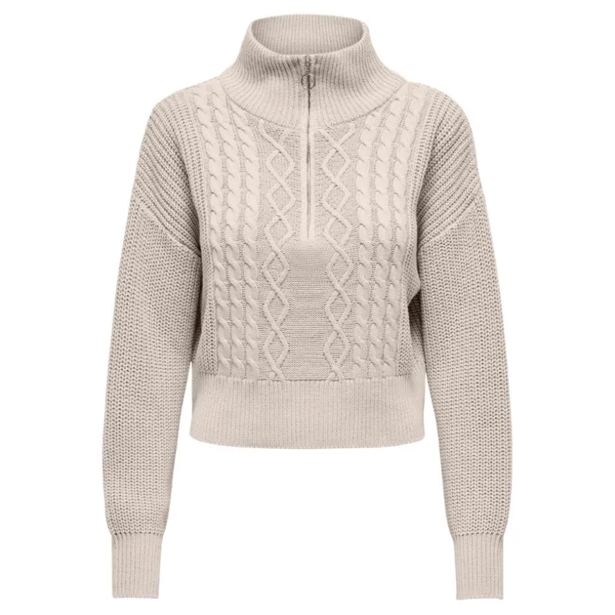Jerseys Only Onldoritta Ls Cable Zip High Neck Knt