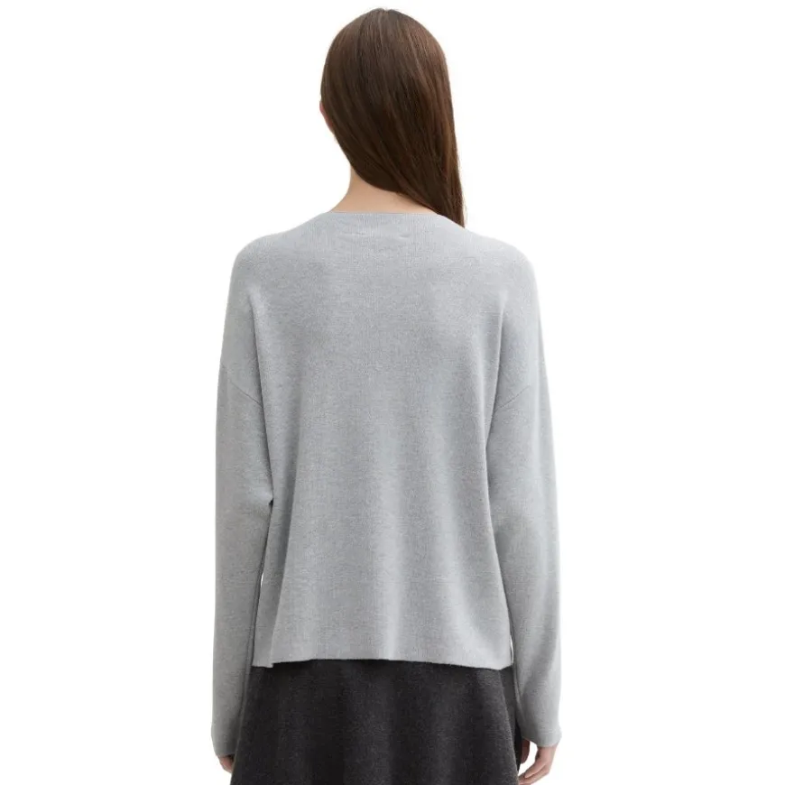 Jerseys Tom tailor Fullneedle Mock Neck Pullover Flat Knit Tops