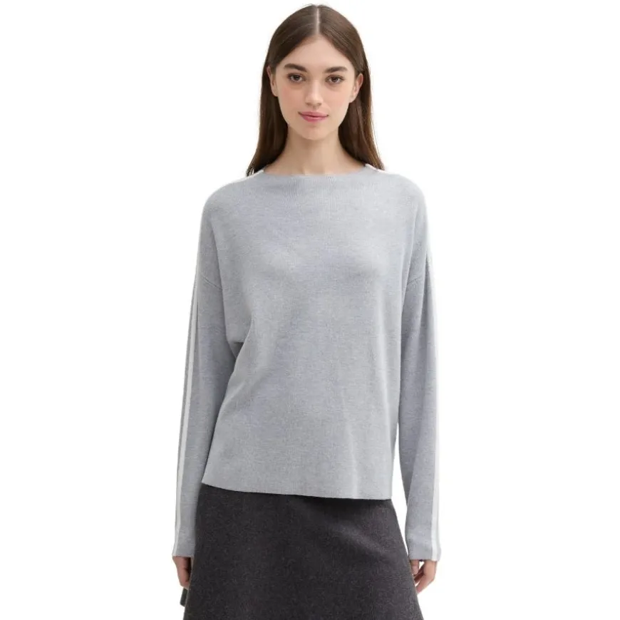 Jerseys Tom tailor Fullneedle Mock Neck Pullover Flat Knit Tops