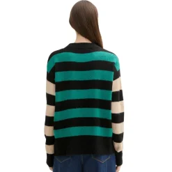 Jerseys Tom tailor Stripe Patch Pullover Flat Knit Tops