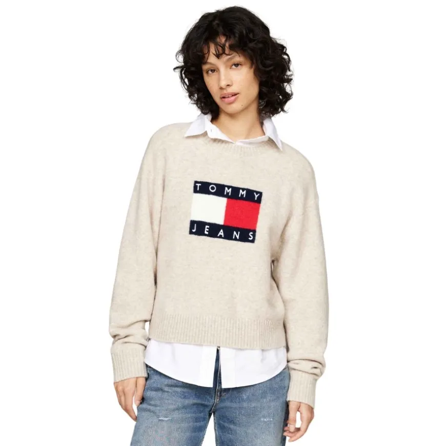 Jerseys Tommy jeans TJW Melange Flag Sweater Ext
