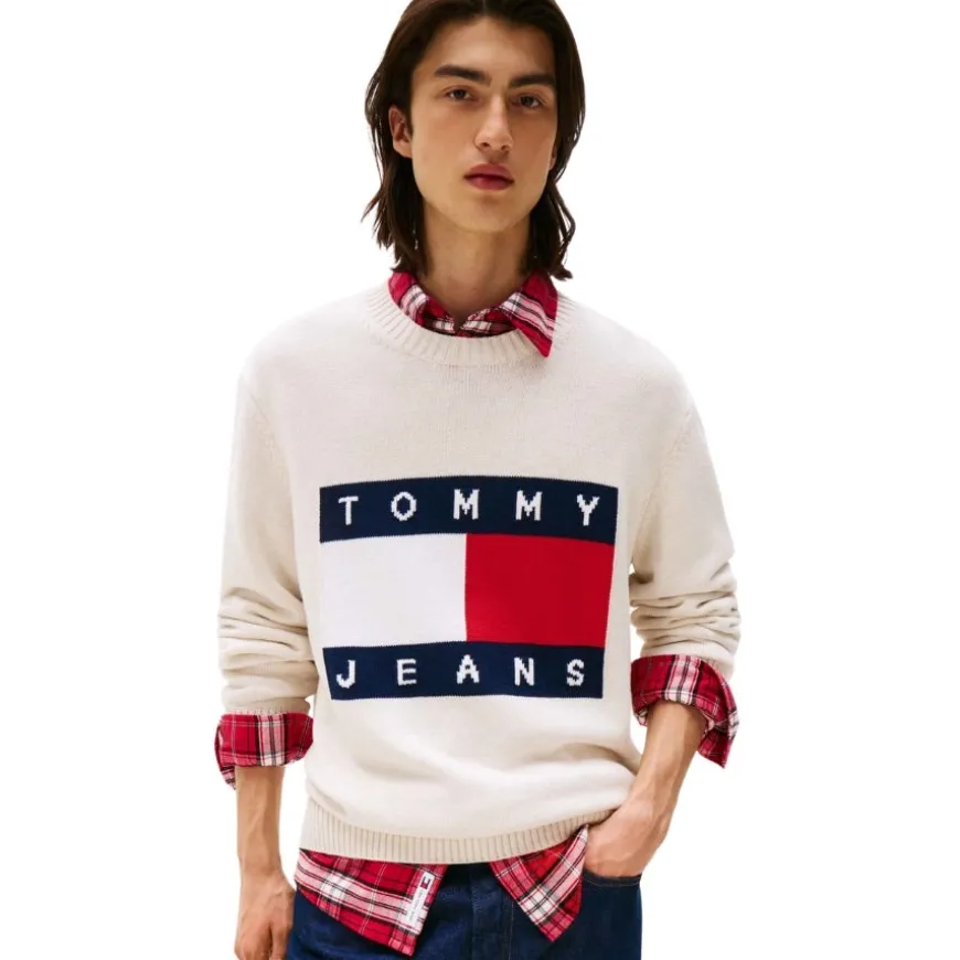 Jerseys Tommy jeans Tjm Reg Melange Flag Sweater