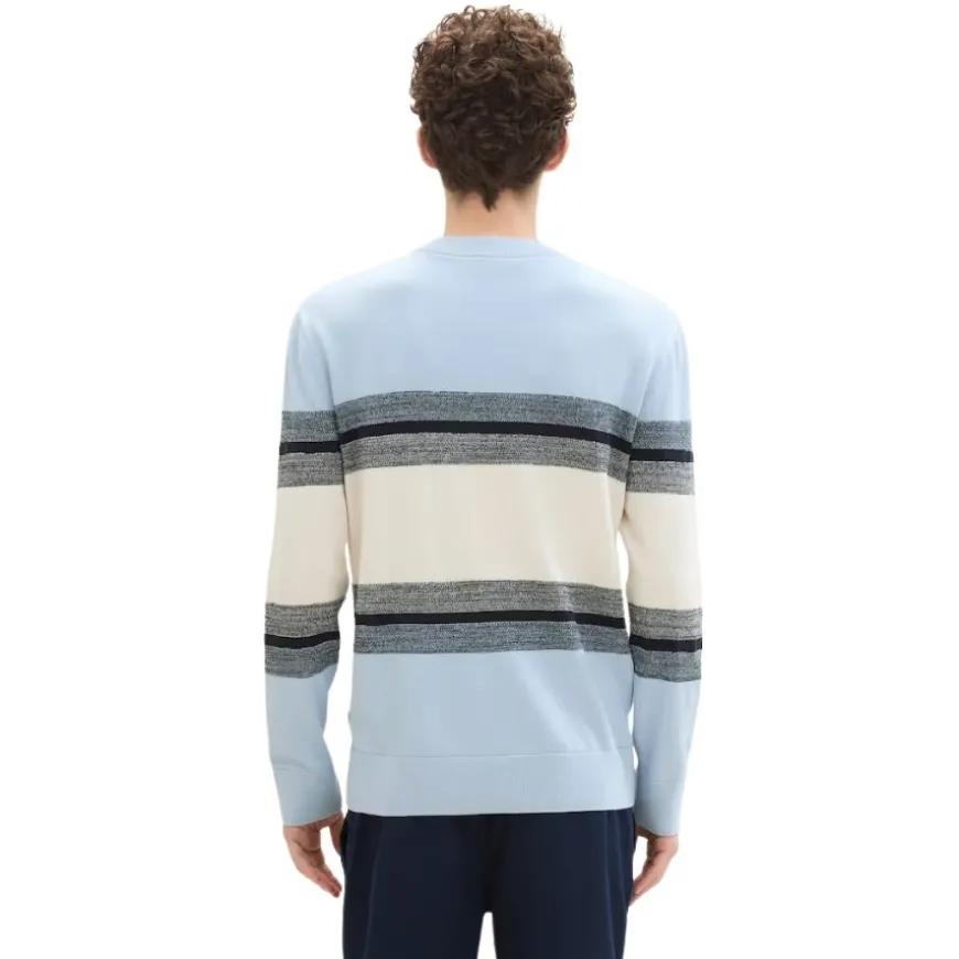Jerseys Tom tailor Block Stripes Crewneck Knit Flat Knit Tops